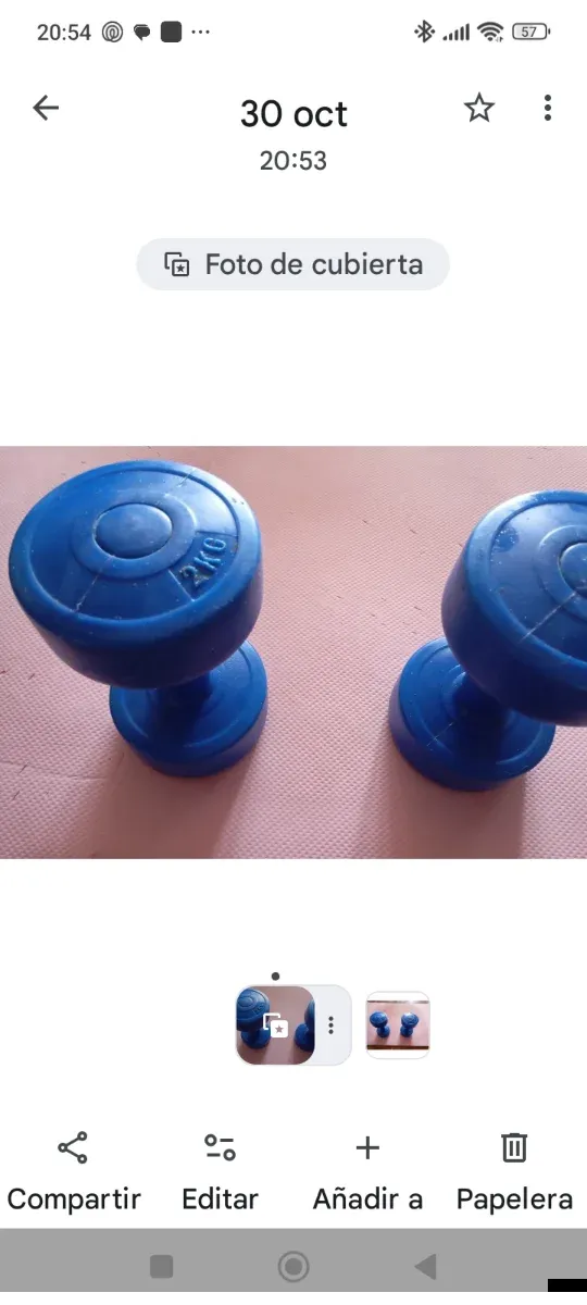 Pesas azules 2kg (par)