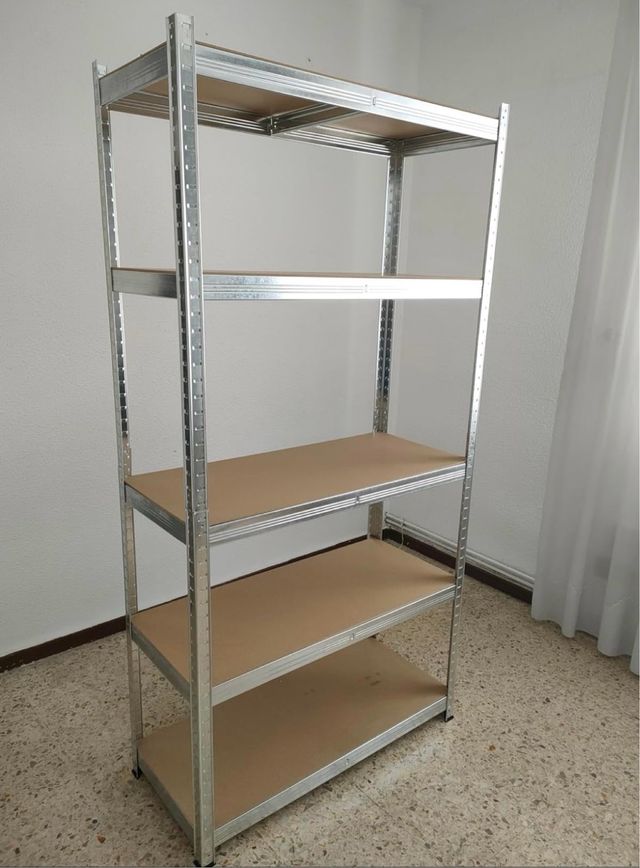Estantería metálica con 5 baldas regulables