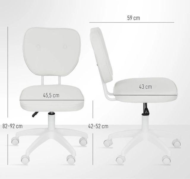 Silla de escritorio blanca