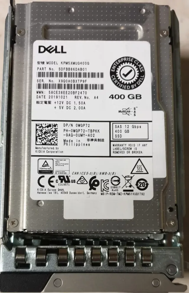 4x SSD Dell 400GB SAS 2.5