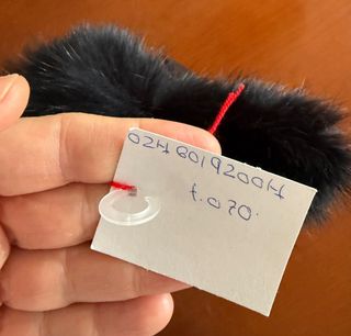 Guantes de piel de cordero negros con pelo