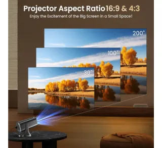 Mini proyector 4K 1080P blanco