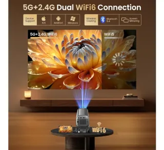 Mini proyector 4K 1080P blanco