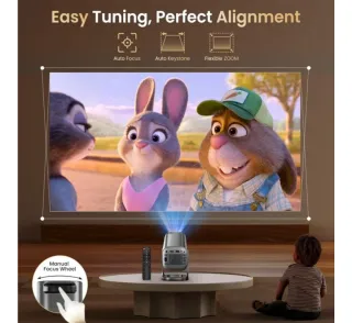 Mini proyector 4K 1080P blanco