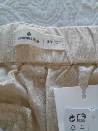 Lote 6 Pantalones Springfield Beige Talla M S L XX