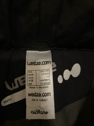Pantalón de esquí negro Talla 10