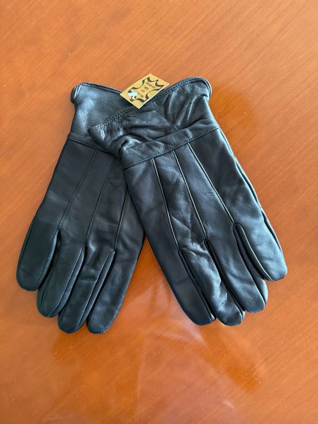 Guantes de Piel Paco Rabanne Negros