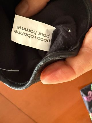 Guantes de Piel Paco Rabanne Negros