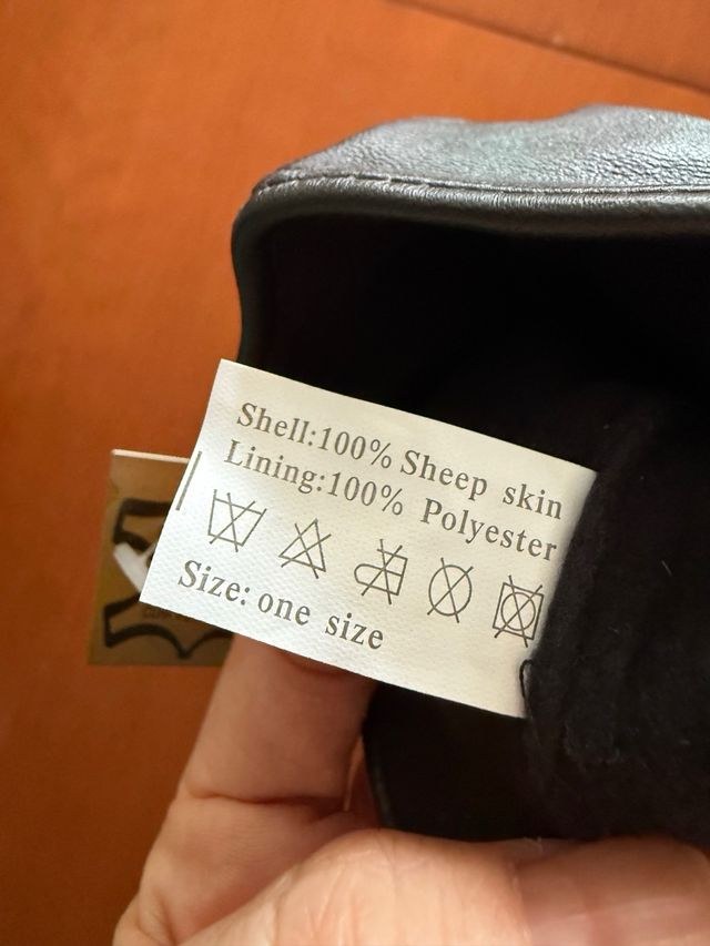 Guantes de Piel Paco Rabanne Negros