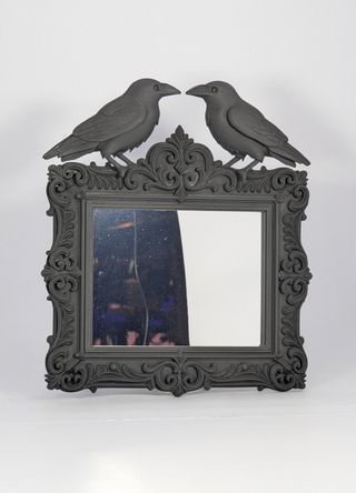 Espelho Corvos Gótico Preto