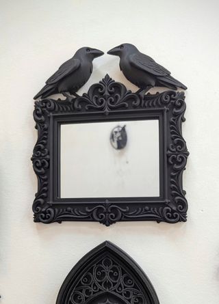 Espelho Corvos Gótico Preto