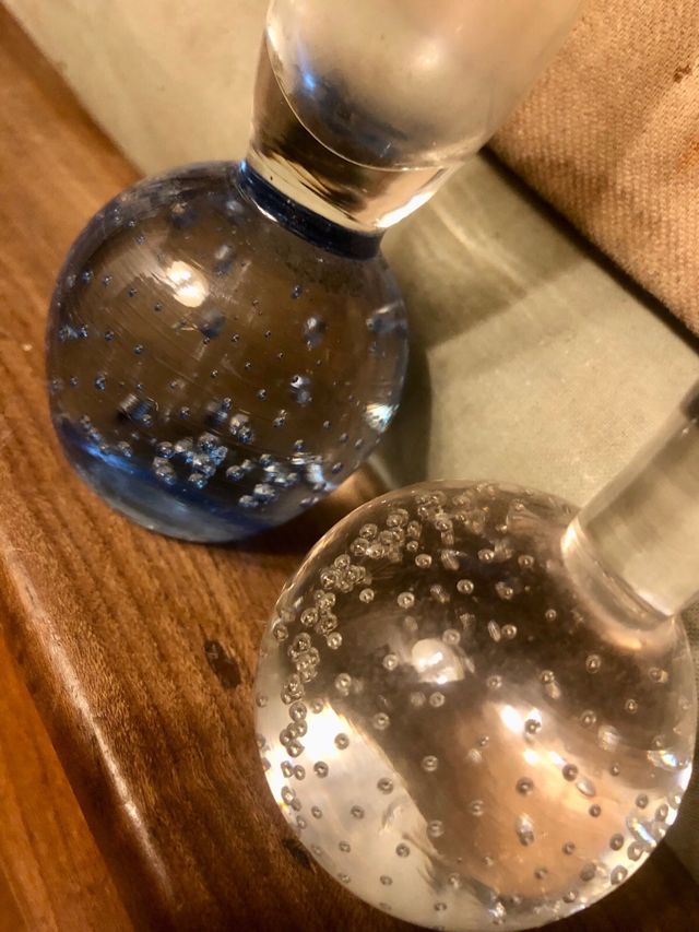 2 vasi da fiore in vetro vintage