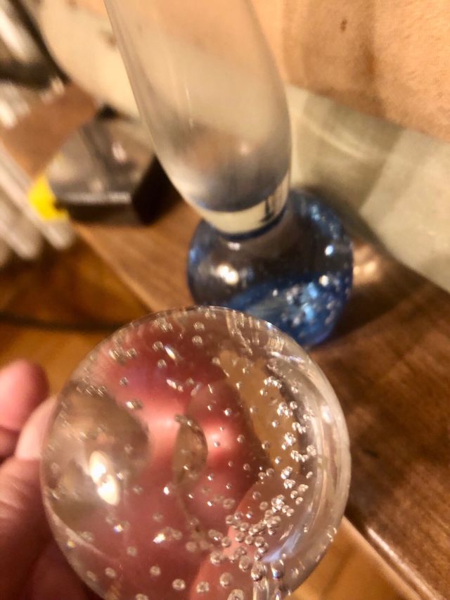 2 vasi da fiore in vetro vintage