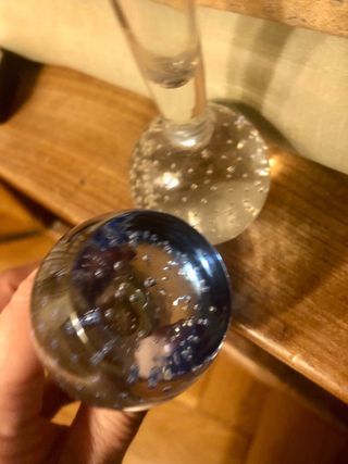 2 vasi da fiore in vetro vintage