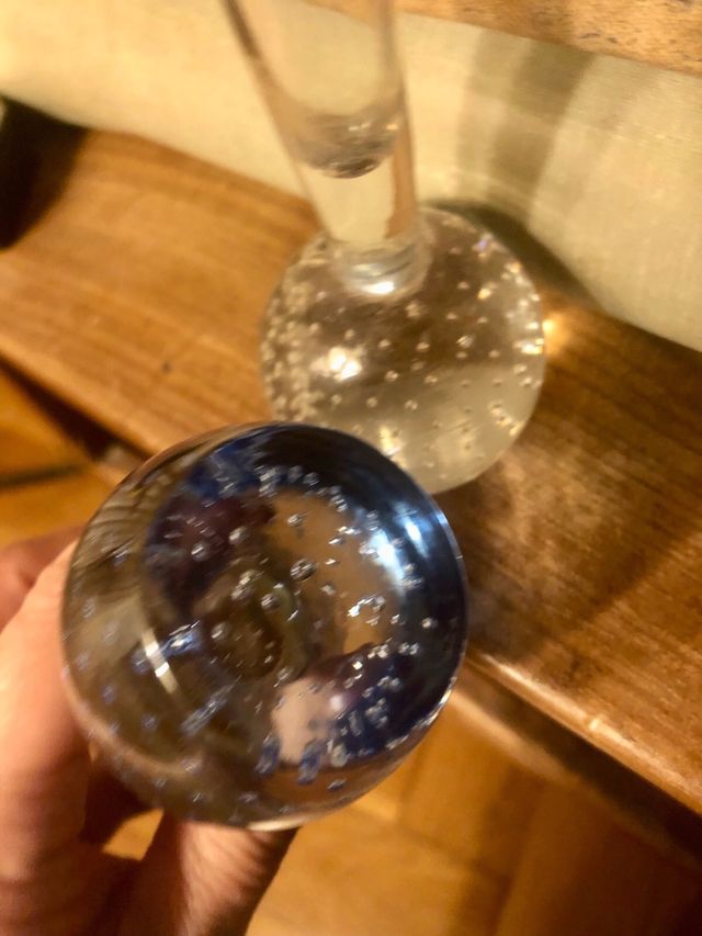 2 vasi da fiore in vetro vintage