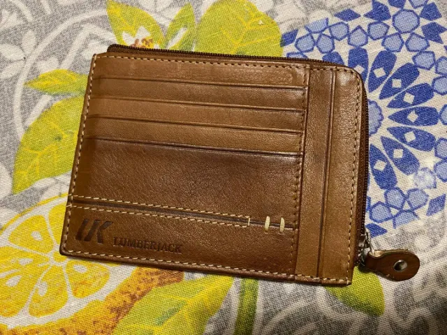 Portafoglio Lumberjack Vera Pelle Marrone