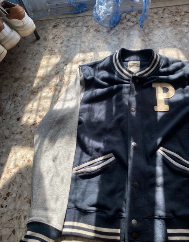 Giacca College Pull&Bear Blu/Grigio