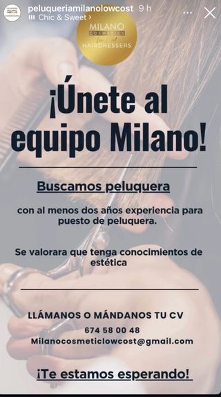 Se busca peluquero/a