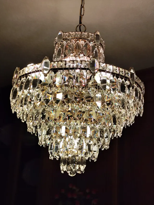 Lámpara de techo con cristales de Swarovski