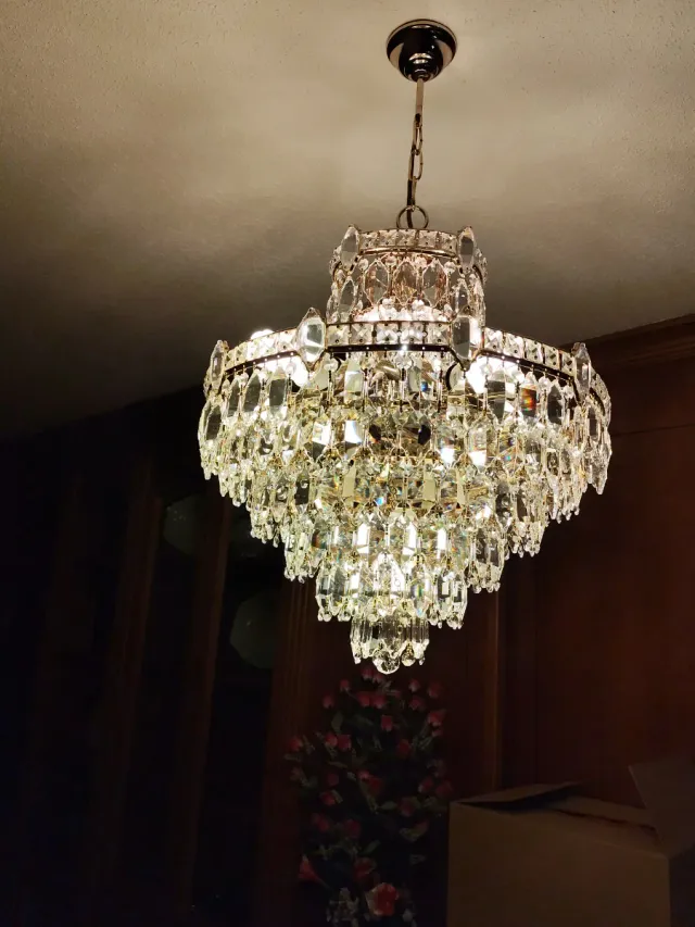 Lámpara de techo con cristales de Swarovski