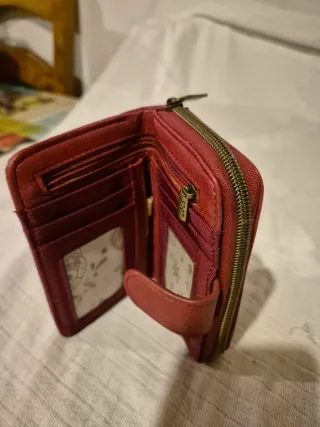 Billetera Lois Roja Estampada