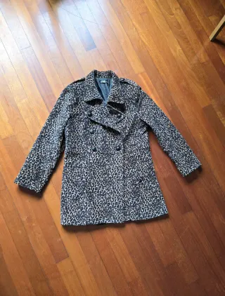 Abrigo Terciopelo Estampado Leopardo
