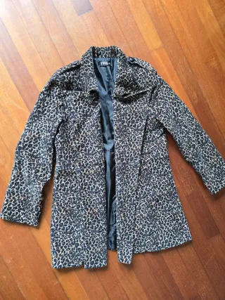 Abrigo Terciopelo Estampado Leopardo