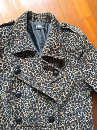 Abrigo Terciopelo Estampado Leopardo