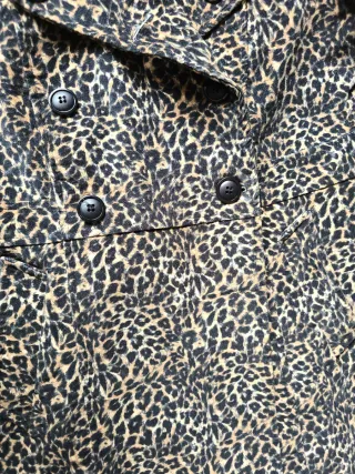 Abrigo Terciopelo Estampado Leopardo