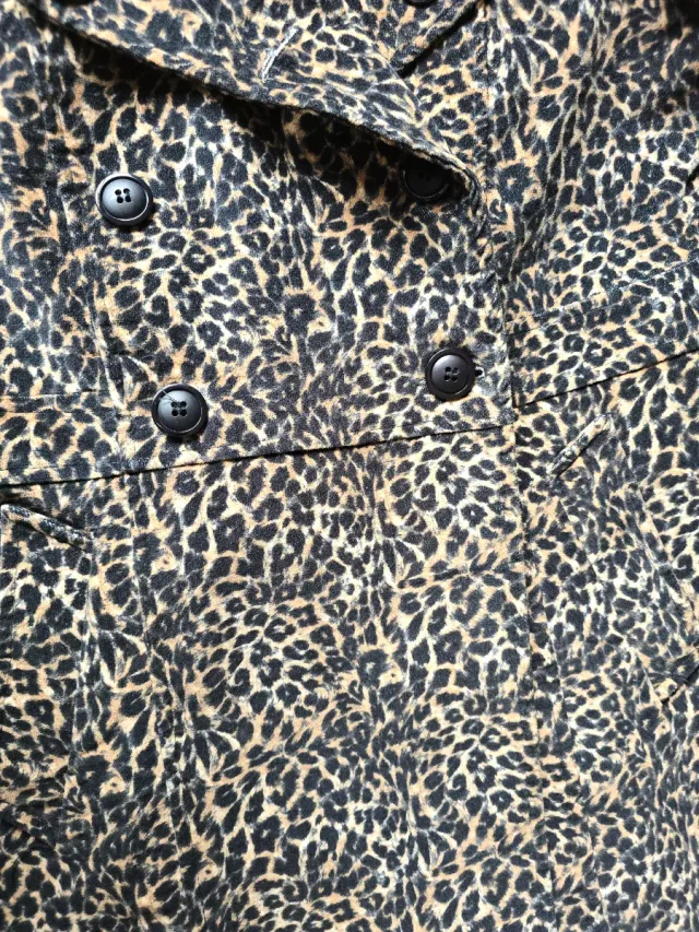 Abrigo Terciopelo Estampado Leopardo