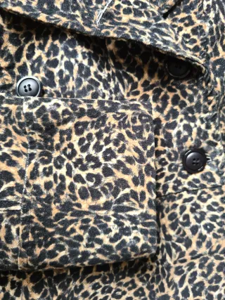 Abrigo Terciopelo Estampado Leopardo