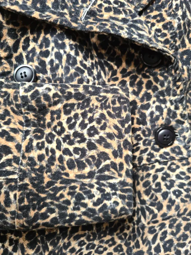 Abrigo Terciopelo Estampado Leopardo