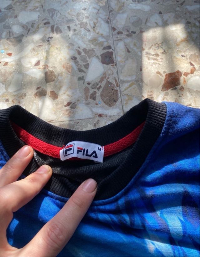 Maglia Fila L Blu/Grigio Stampa