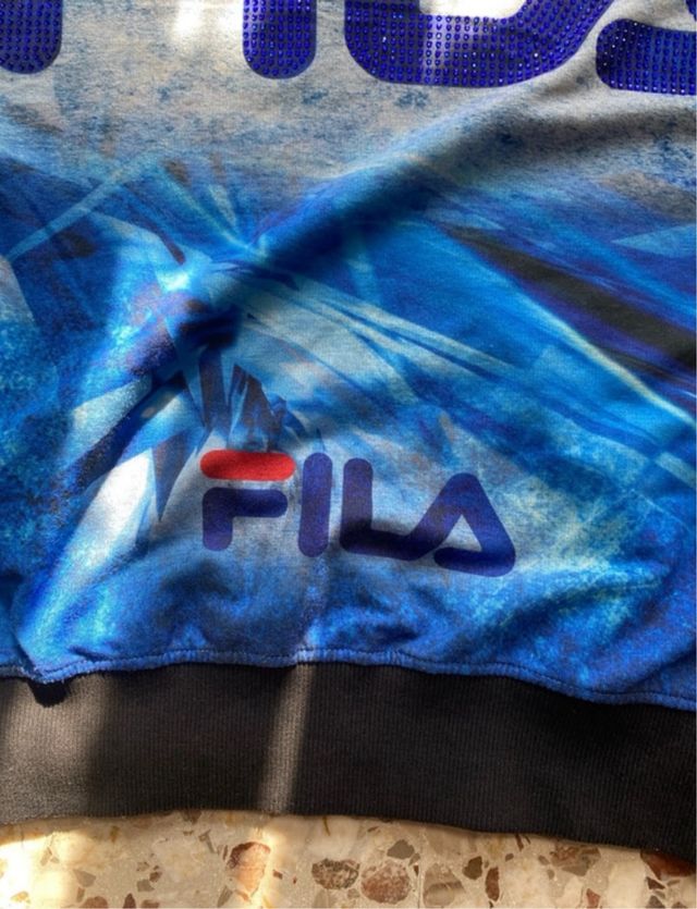 Maglia Fila L Blu/Grigio Stampa