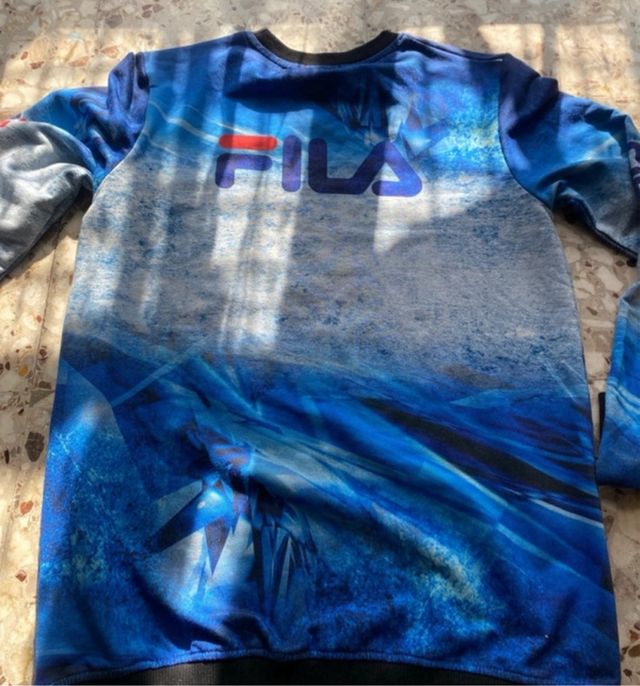 Maglia Fila L Blu/Grigio Stampa