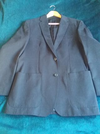 Americana Cortefiel T.44 Aterciopelada Negra