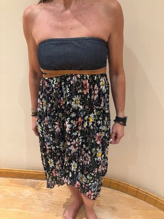 Vestido Denny Rose palabra de honor floral