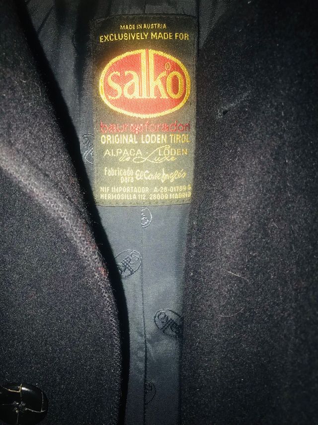 Abrigo Loden Vintage Hombre Doble Forro