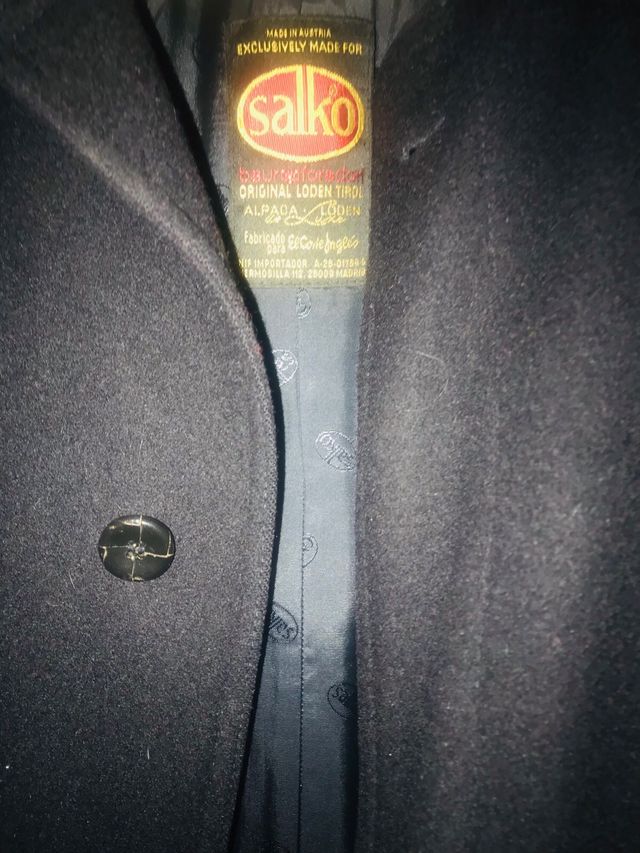 Abrigo Loden Vintage Hombre Doble Forro