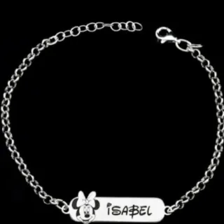 Pulsera Minnie Mouse con nombre ISABEL