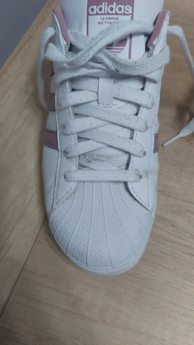 Adidas Superstar Mujer Talla 40 2/3 Rosa/Blanco