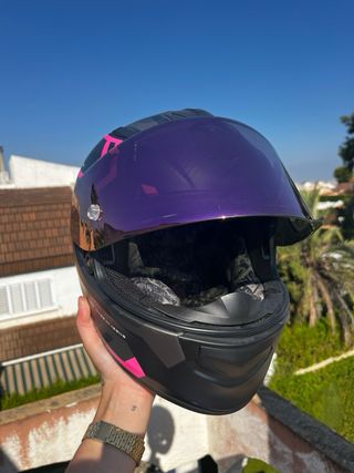 Casco Scorpion EXO-491 Morado y Rosa