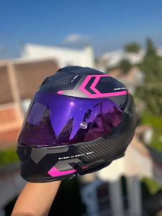 Casco Scorpion EXO-491 Morado y Rosa