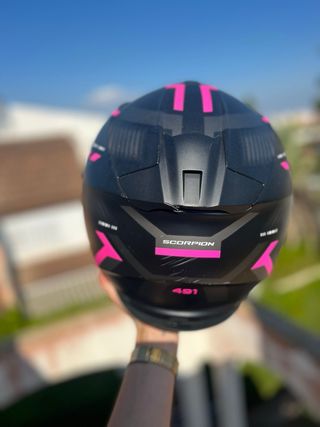 Casco Scorpion EXO-491 Morado y Rosa
