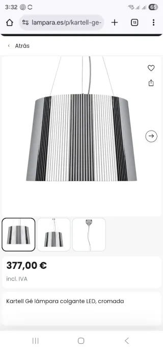 Lampada da soffitto Kartell Gé