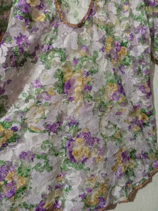 Blusa floral encaje talla única
