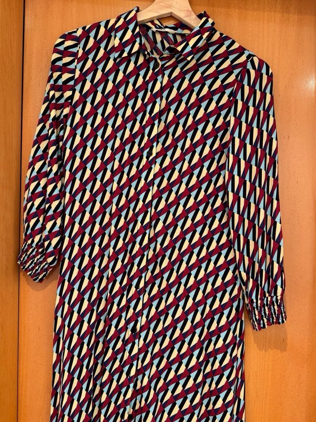Vestido estampado geométrico