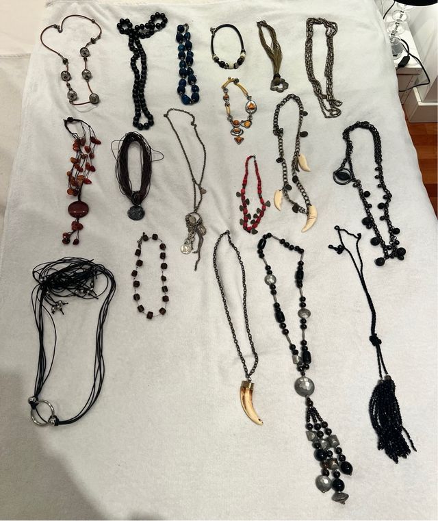 Lote 18 collares largos mujer