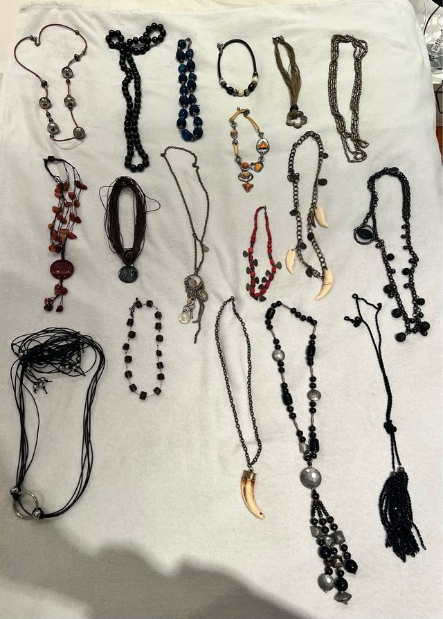 Lote 18 collares largos mujer