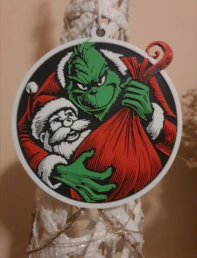 Adornos Grinch para árbol de Navidad (4 unidades)